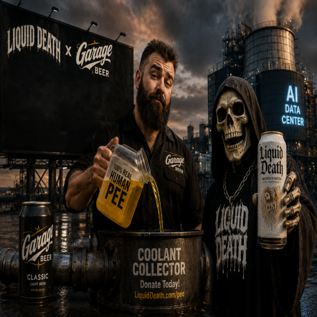 Liquid Death, Garage Beer Take Aim at AI Data Centres