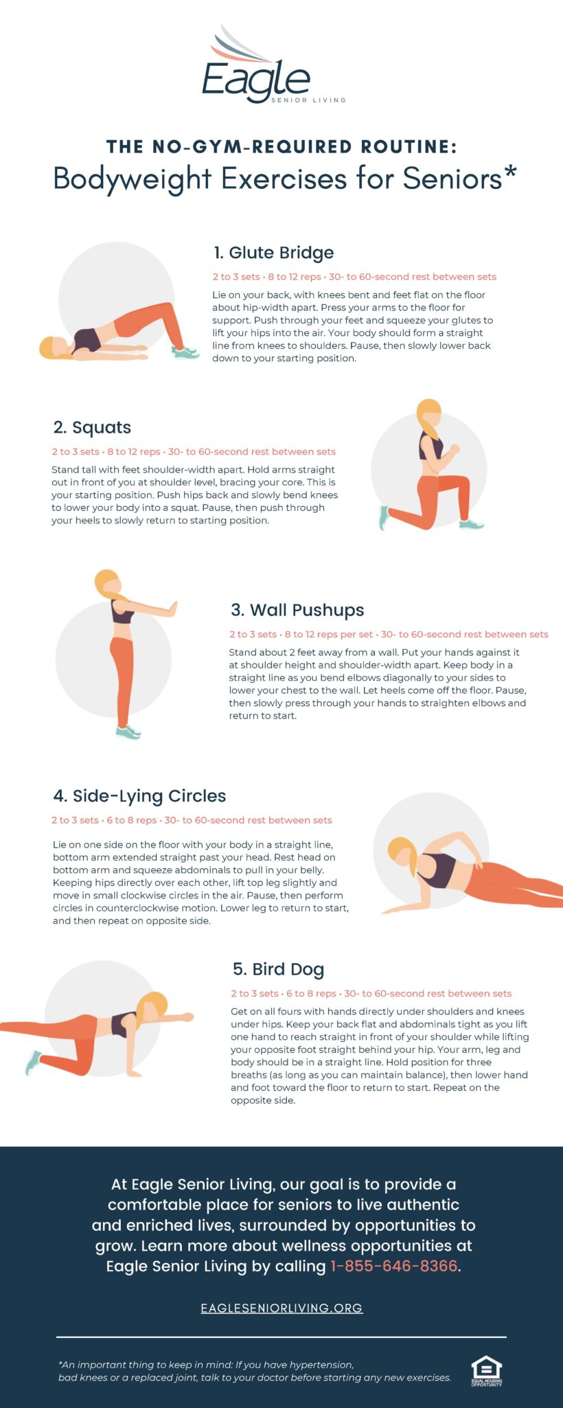 Eagle Senior Living yoga infographic