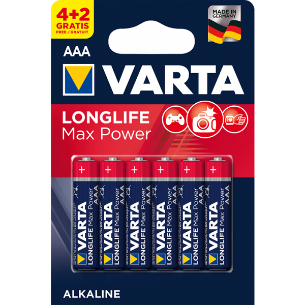 БАТЕРИИ VARTA LONGLIFE POWER AAA LR03 4+2 БРОЯ