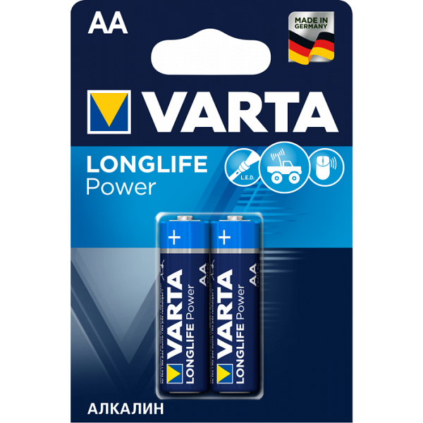 БАТЕРИЯ VARTA LONGLIFE POWER AA LR6 2 БРОЯ