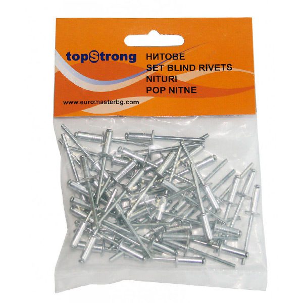 КОМПЛЕКТ НИТОВЕ 3X12 MM ПЛИК 50 БРОЯ TOPSTRONG / 511134