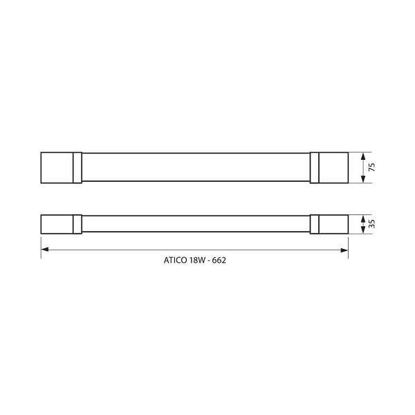 ОСВЕТИТЕЛНО ТЯЛО ATICO LED 18W 600MM 4000K