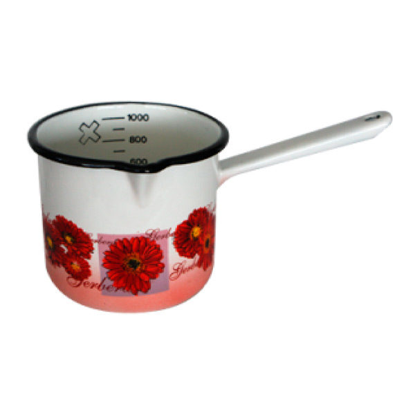 ЕМАЙЛИРАНО ДЖЕЗВЕ С ДЕКОР ГЕРБЕР РЯ 12СМ.