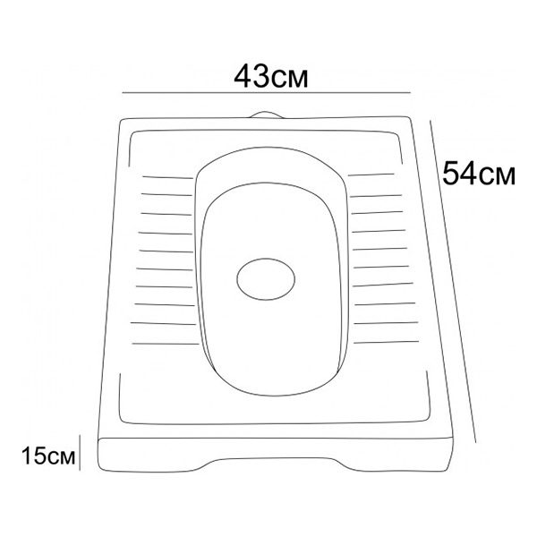 ПОРЦЕЛАНОВО КЛЕКАЛО 50/40/15 СМ INTER CERAMIC / ICC 5040