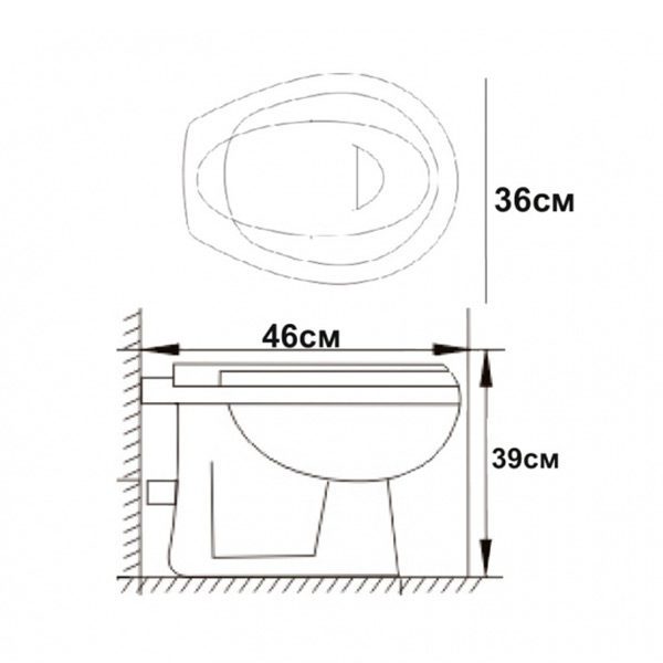 ТОАЛЕТНА ЧИНИЯ СЪС ЗАДНО ОТТИЧАНЕ INTER CERAMIC / ICC 4636