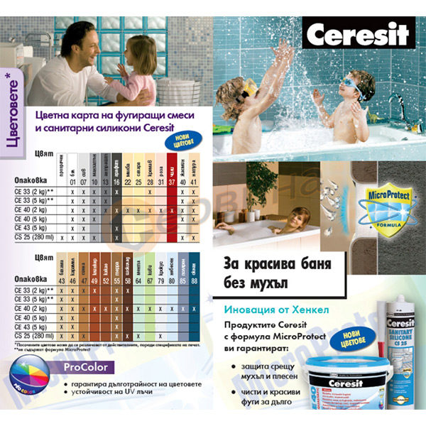 CERESIT CS 25 TRIOPROTECT САНИТАРЕН СИЛИКОН, МАНХАТЪН