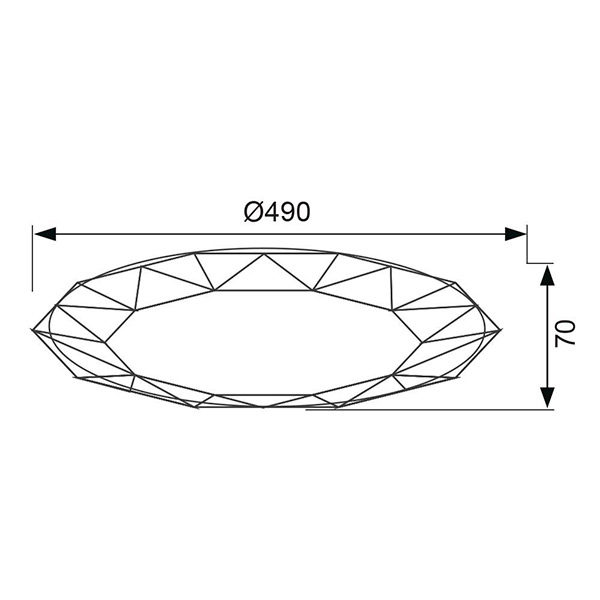 МУЛТИФУНКЦИОНАЛНА ПЛАФОНИЕРА JEWEL LED 60W 3000-6400K