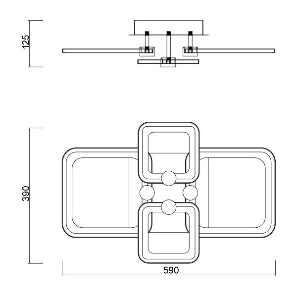 LED ПЛАФОН С ДИСТАНЦИОННО METRO LED 74W / 230V