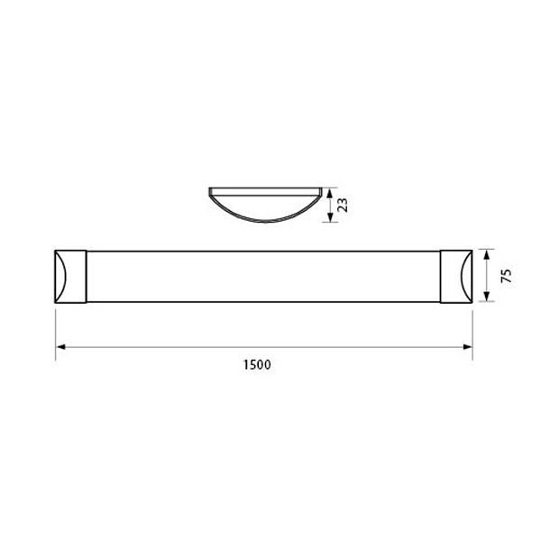 LED ОСВЕТИТЕЛНО ТЯЛО VIVALUX 230V FLAT LED 45W 1500MM 6400K