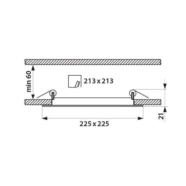 КВАДРАТЕН LED ПАНЕЛ GRID LED 18W WH/W