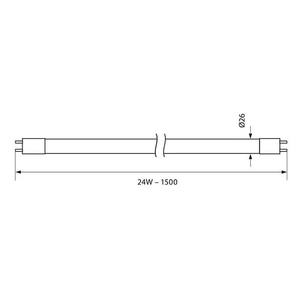 LED ТРЪБА / ПУРА ROYAL 24W T8 1500MM 6400K