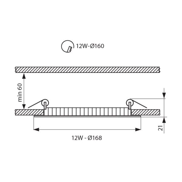 КРЪГЪЛ LED ПАНЕЛ ESTE LED 12W WH/W-6000K