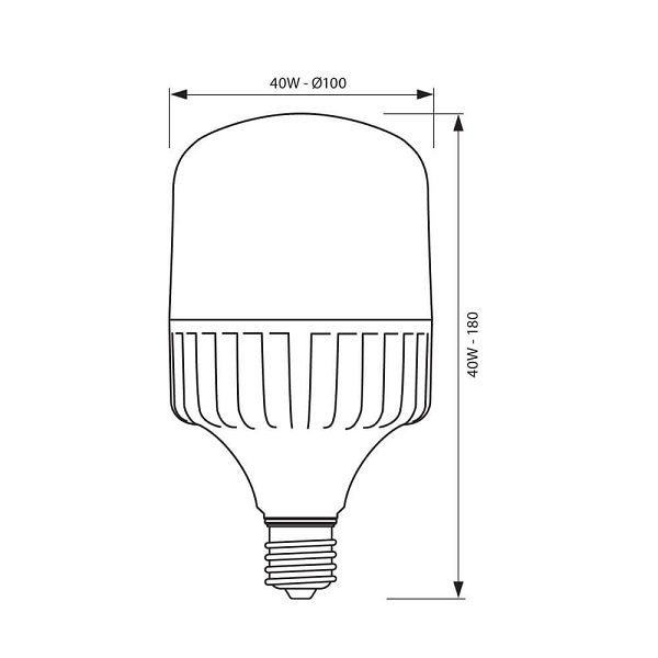 LED ЛАМПА TURBO TRB 40W E27 6400K