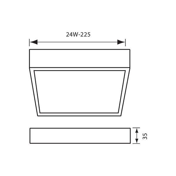 LED ОСВЕТИТЕЛНО ТЯЛО HUGO LED 24W CL-4000K