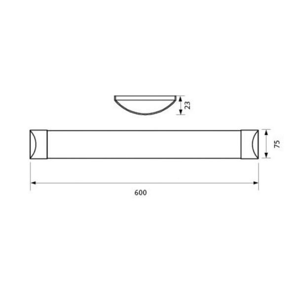 ОСВЕТИТЕЛНО ТЯЛО FLAT LED 18W 600MM 6400K