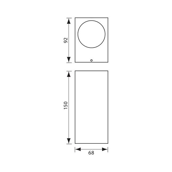 ФАСАДЕН АПЛИК ДВОЕН PORTO/SQ 2XGU10 WH IP44