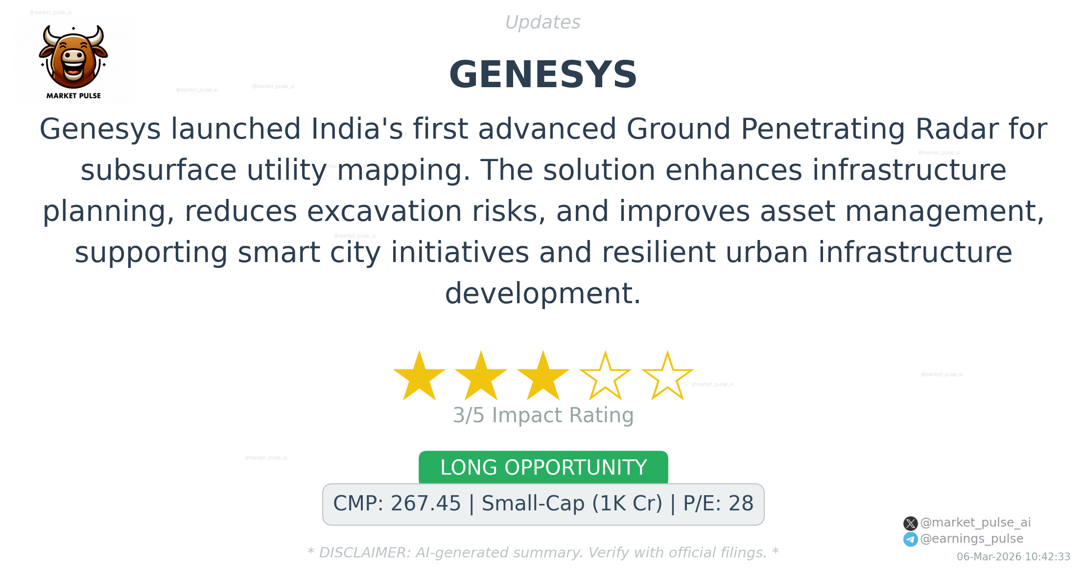 Genesys Update GENESYS: Updates | Earnings Pulse | Earnings Pulse