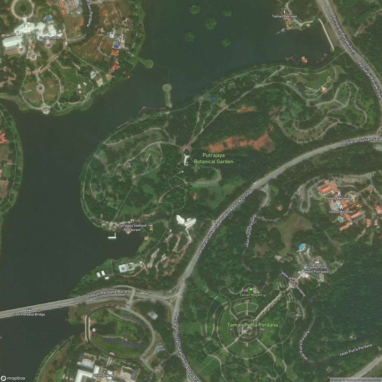 Taman Botani Putrajaya Satellite Map