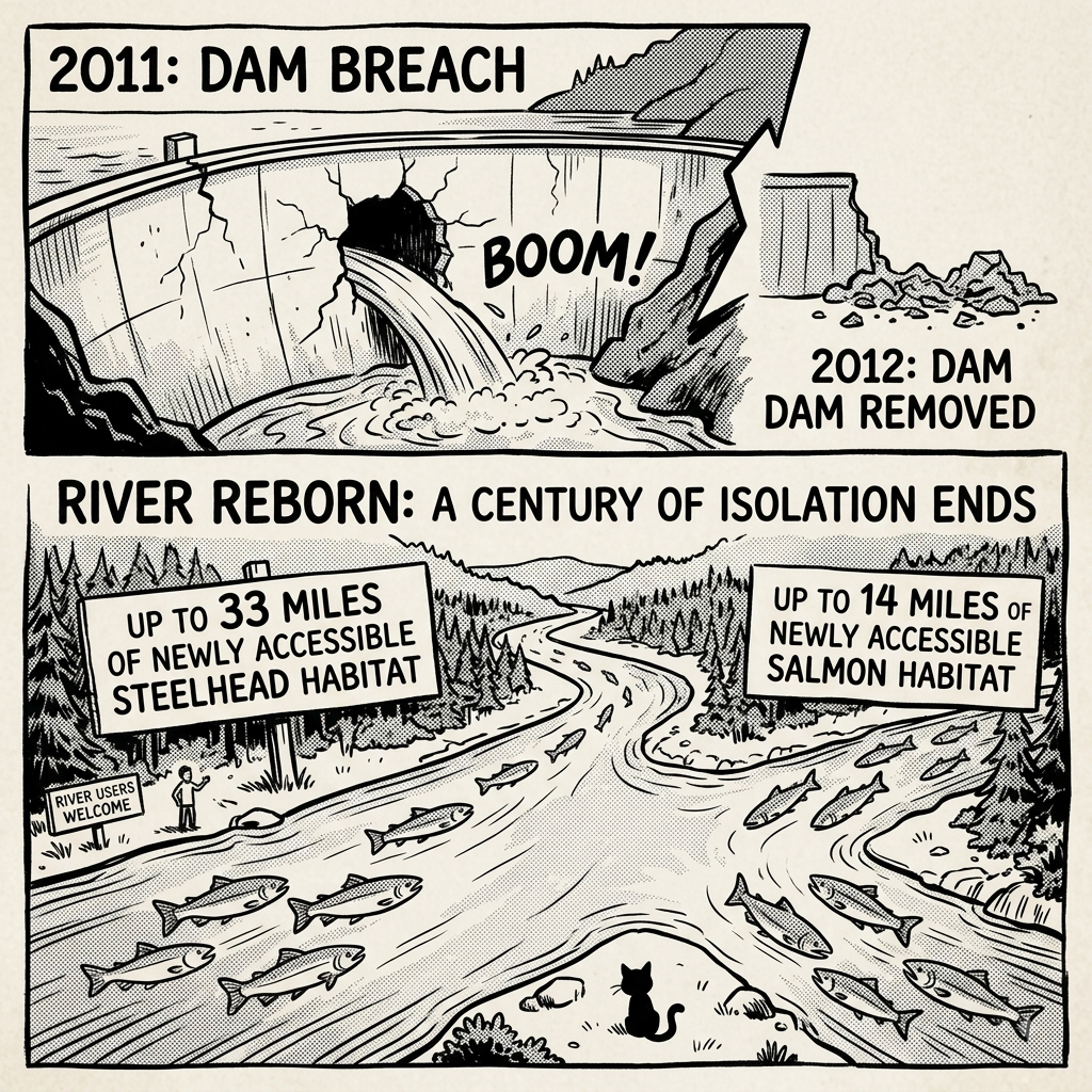 Reintroduction of steelhead and coho salmon