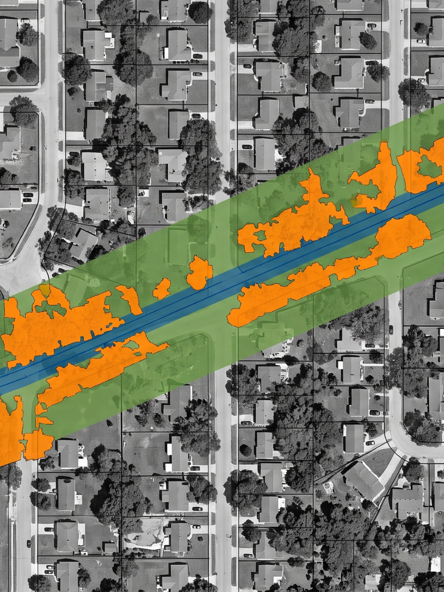 Our custom product for an engineering firm assessing vegetation risk for electric utilities