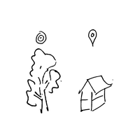 hand drawn image of EarthDefine product capabilities - locations