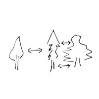 hand drawn image of EarthDefine product capabilities - proximity