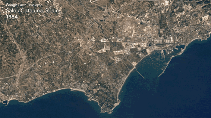 L'evolució de Salou és una de les que Google Earth posa a la disposició del públic per a descarregar