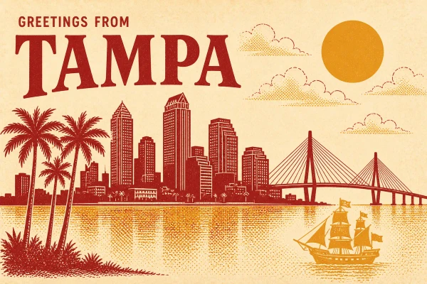 Tampa, Florida postcard design 4 of 6 — landscape