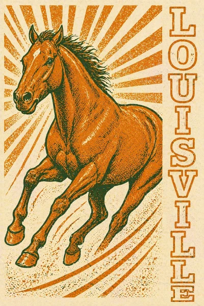 Louisville, Kentucky postcard design 3 of 6 — portrait