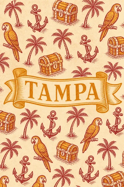 Tampa, Florida postcard design 6 of 6 — portrait