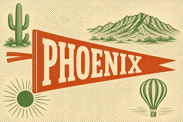 Phoenix, Arizona postcard design 5 of 6 — landscape