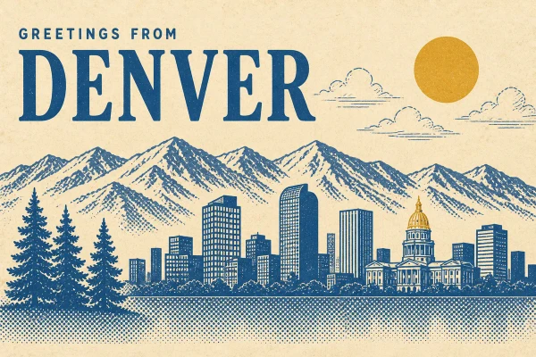 Denver, Colorado postcard design 4 of 6 — landscape