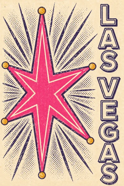 Las Vegas, Nevada postcard design 3 of 6 — portrait