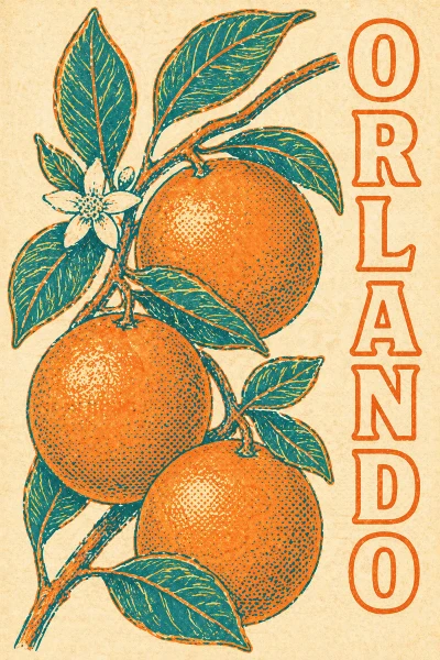 Orlando, Florida postcard design 3 of 6 — portrait