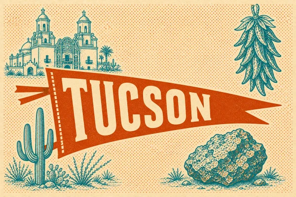 Tucson, Arizona postcard design 5 of 6 — landscape