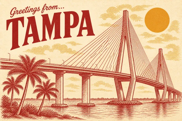 Tampa, Florida postcard design 2 of 6 — landscape