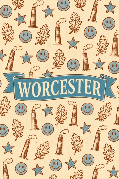 Worcester, Massachusetts postcard design 6 of 6 — portrait