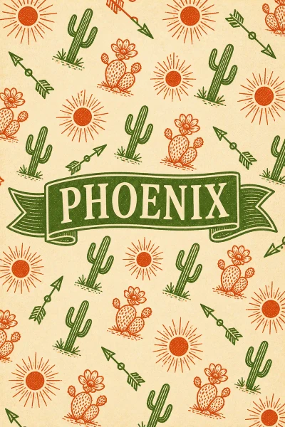 Phoenix, Arizona postcard design 6 of 6 — portrait