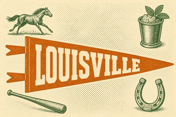 Louisville, Kentucky postcard design 5 of 6 — landscape
