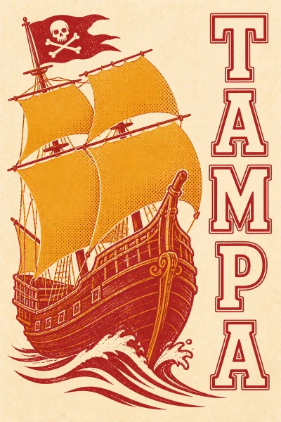 Tampa, Florida postcard design 3 of 6 — portrait