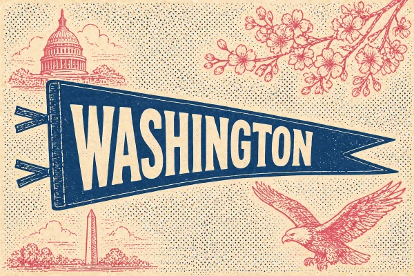 Washington, District of Columbia postcard design 5 of 6 — landscape