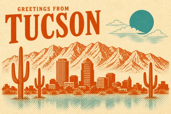 Tucson, Arizona postcard design 4 of 6 — landscape
