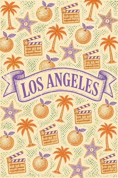 Los Angeles, California postcard design 6 of 6 — portrait