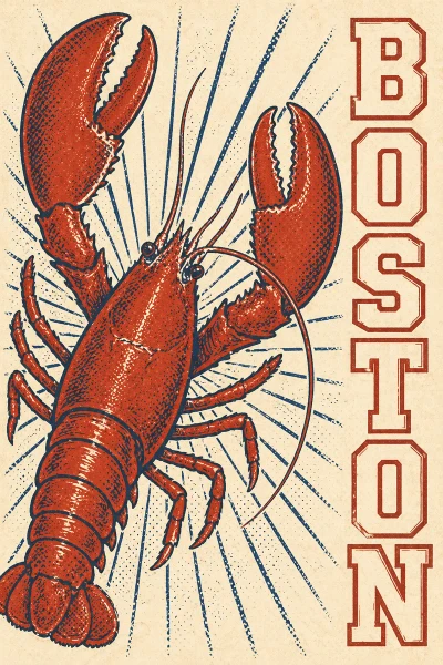 Boston, Massachusetts postcard design 3 of 6 — portrait