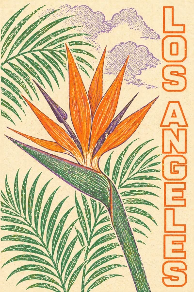 Los Angeles, California postcard design 3 of 6 — portrait