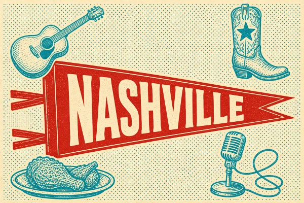 Nashville, Tennessee postcard design 5 of 6 — landscape