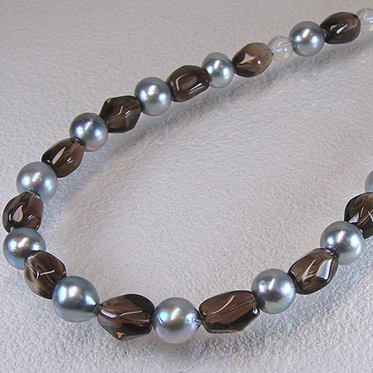 アコヤパール　デザインネックレス　silver