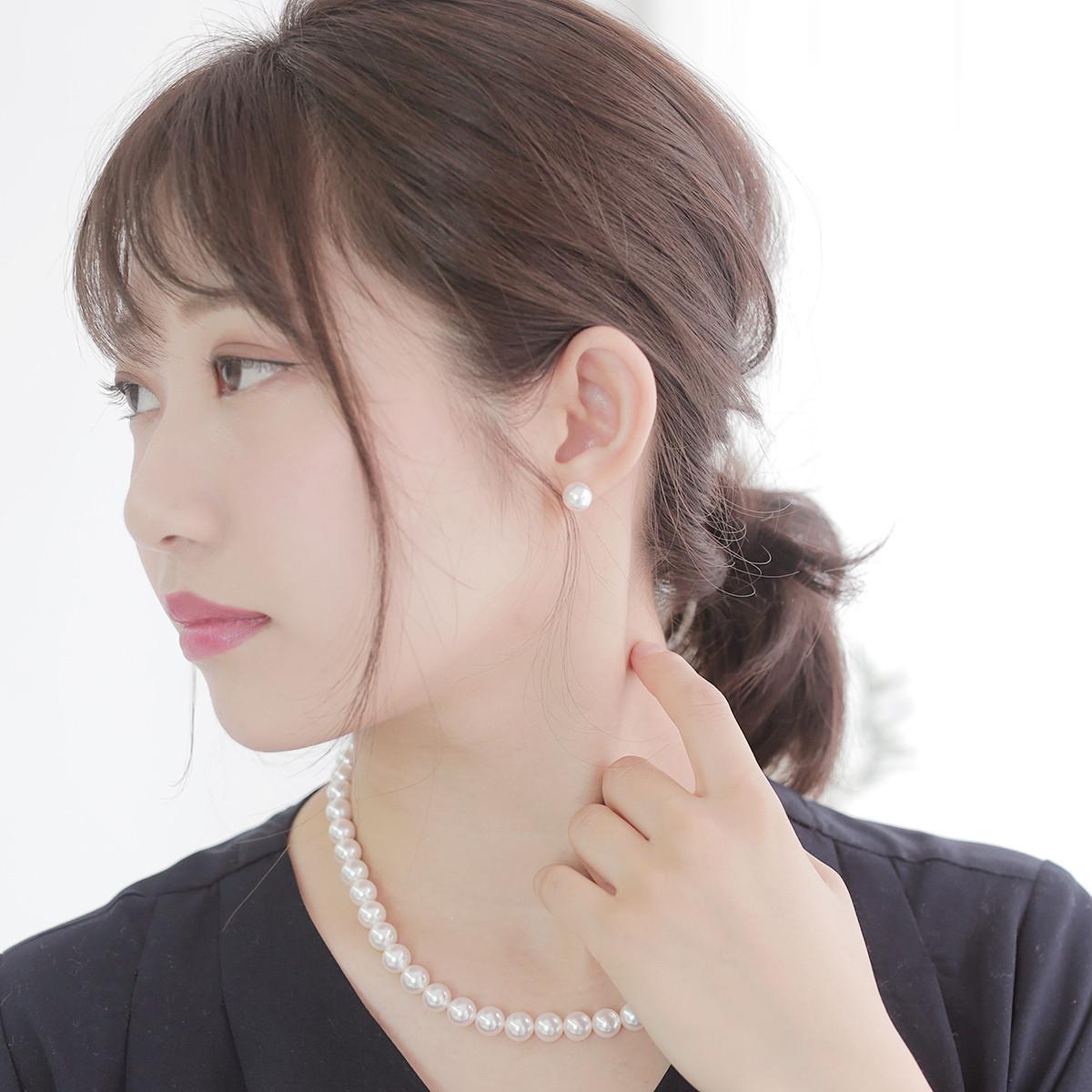 花珠 アコヤ真珠 ピアス 一粒 パール スタッド ピアス 約8.0mm ホワイトゴールド K14WG 結婚式 母の日 葬儀 冠婚葬祭 フォーマル 本真珠  成人式 卒業式 入学式 プレゼント カジュアル 6月誕生石 金属アレルギー対応 カード花珠鑑別書付の商品詳細 | 真珠専門店パール ...