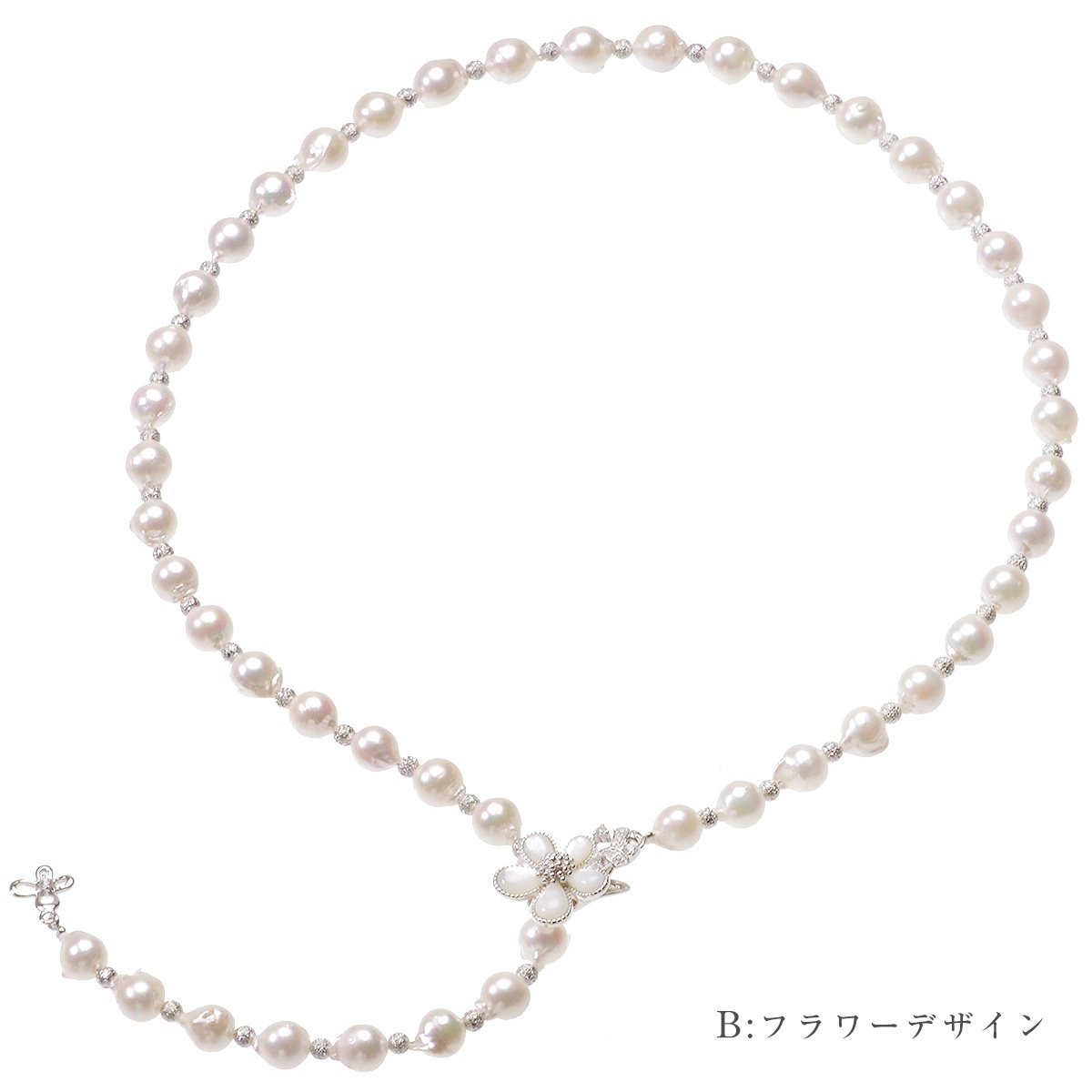 パール ネックレス アコヤ真珠 Y字ネックレス バロック あこや本真珠 約7.0-8.0mm 結婚式 冠婚葬祭 本真珠 成人式 卒業式 入学式 母の日  プレゼント カジュアル 6月誕生石 金属アレルギー対応の商品詳細 | 真珠専門店パールミュージック