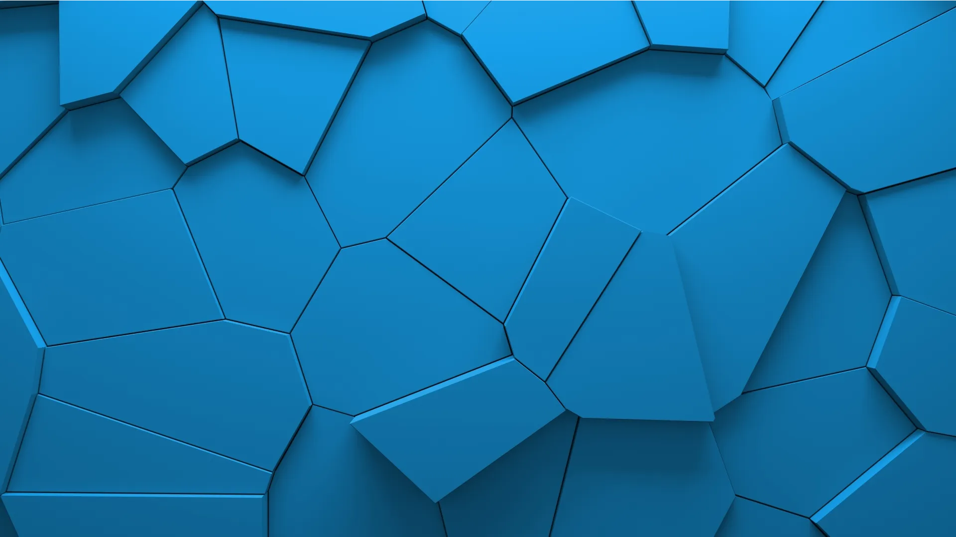 alt="Abstract background with a low-polygon surface in vibrant blue. The geometric shapes create a sense of depth and texture." 
